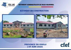 image en avant de PDL-145T: Evolution des travaux de construction du Bâtiment Administratif de Masi-Manimba