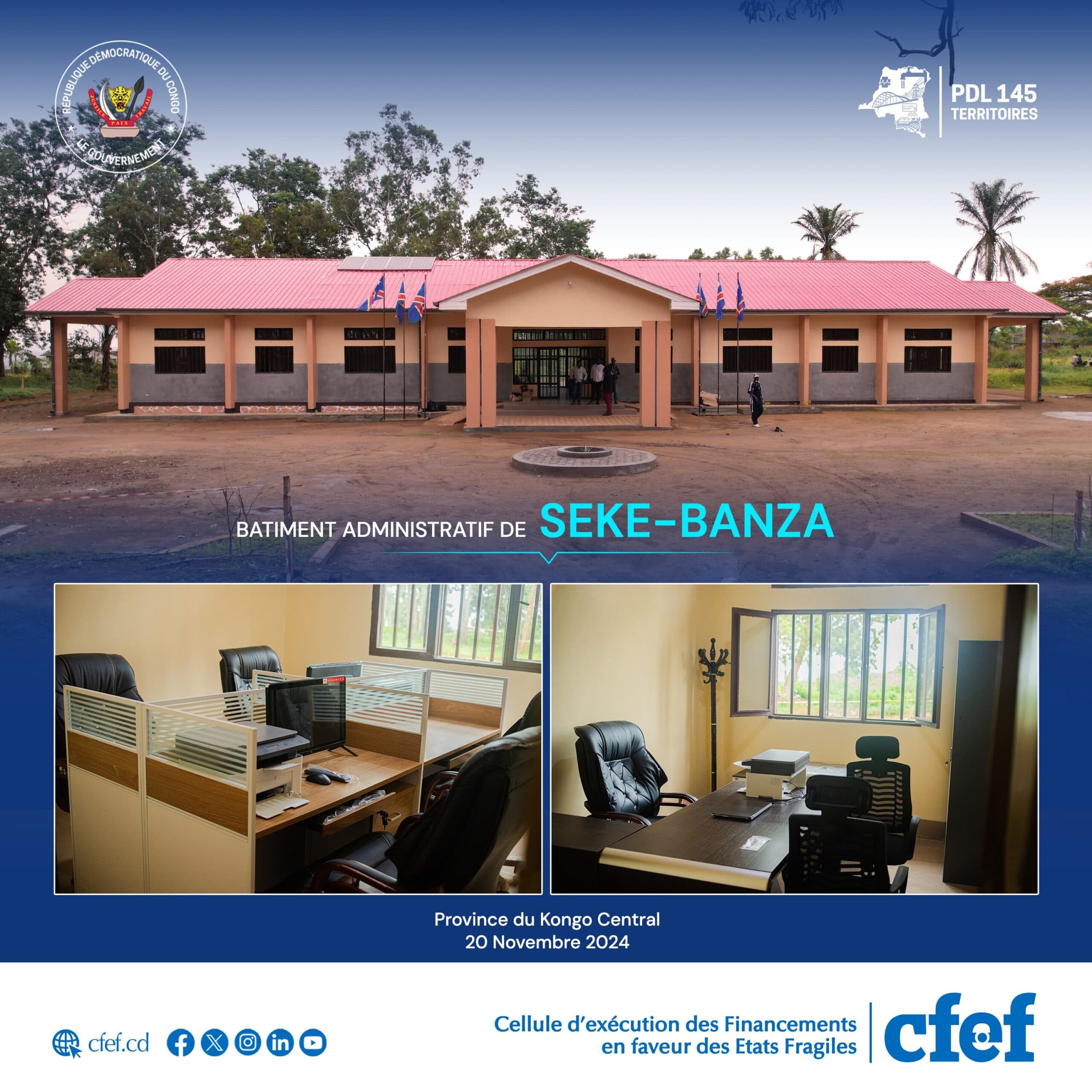 image en avant de PDL-145T: Le bâtiment administratif du Territoire de Seke-Banza