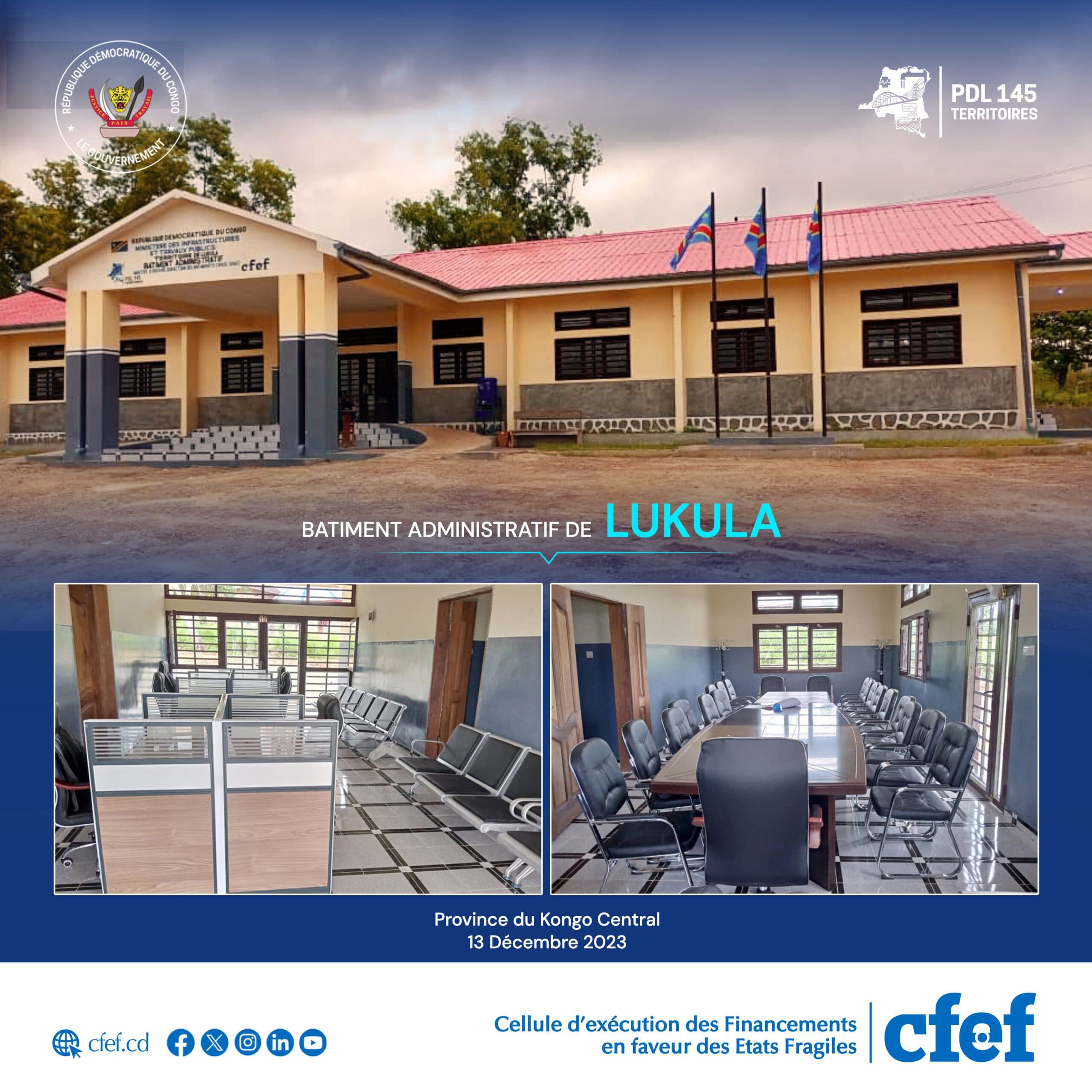 image en avant de PDL-145T: Le bâtiment administratif du Territoire de Lukula