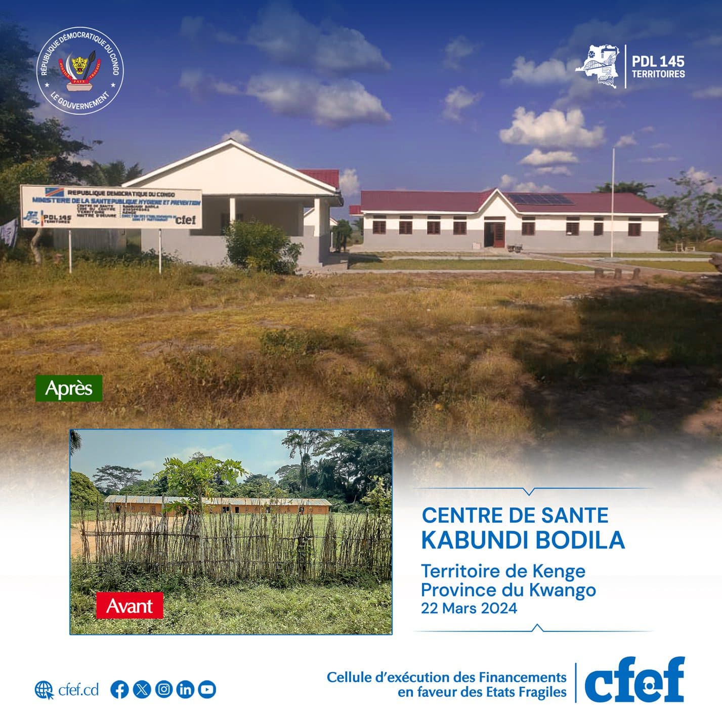 image en avant de PDL-145T: Le centre de santé Kabundi Bodila