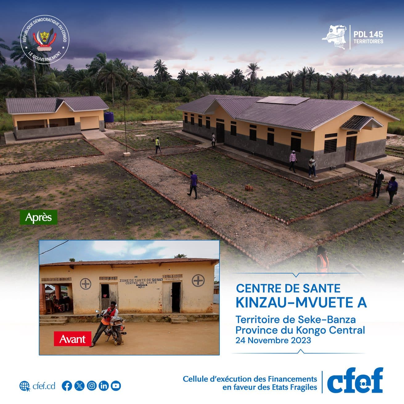 image en avant de PDL-145T : Le centre de santé Kinzau-Mvuete A